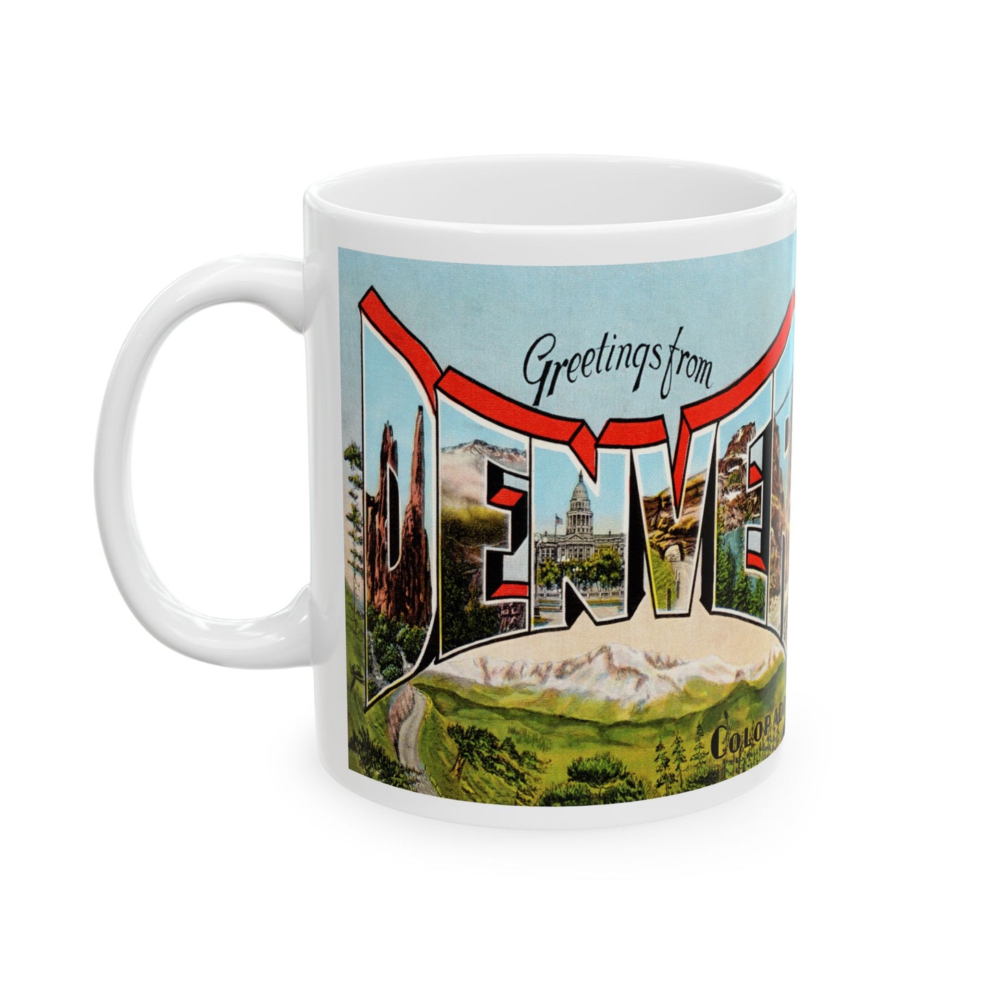 Memebly Retro Greetings from Denver CO Colorado Coffee Mug