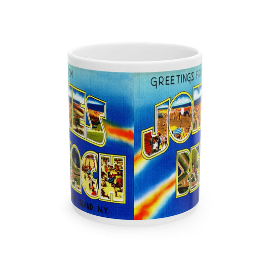 Memebly Vintage Greetings from Jones Beach Long Island NY New York Coffee Mug