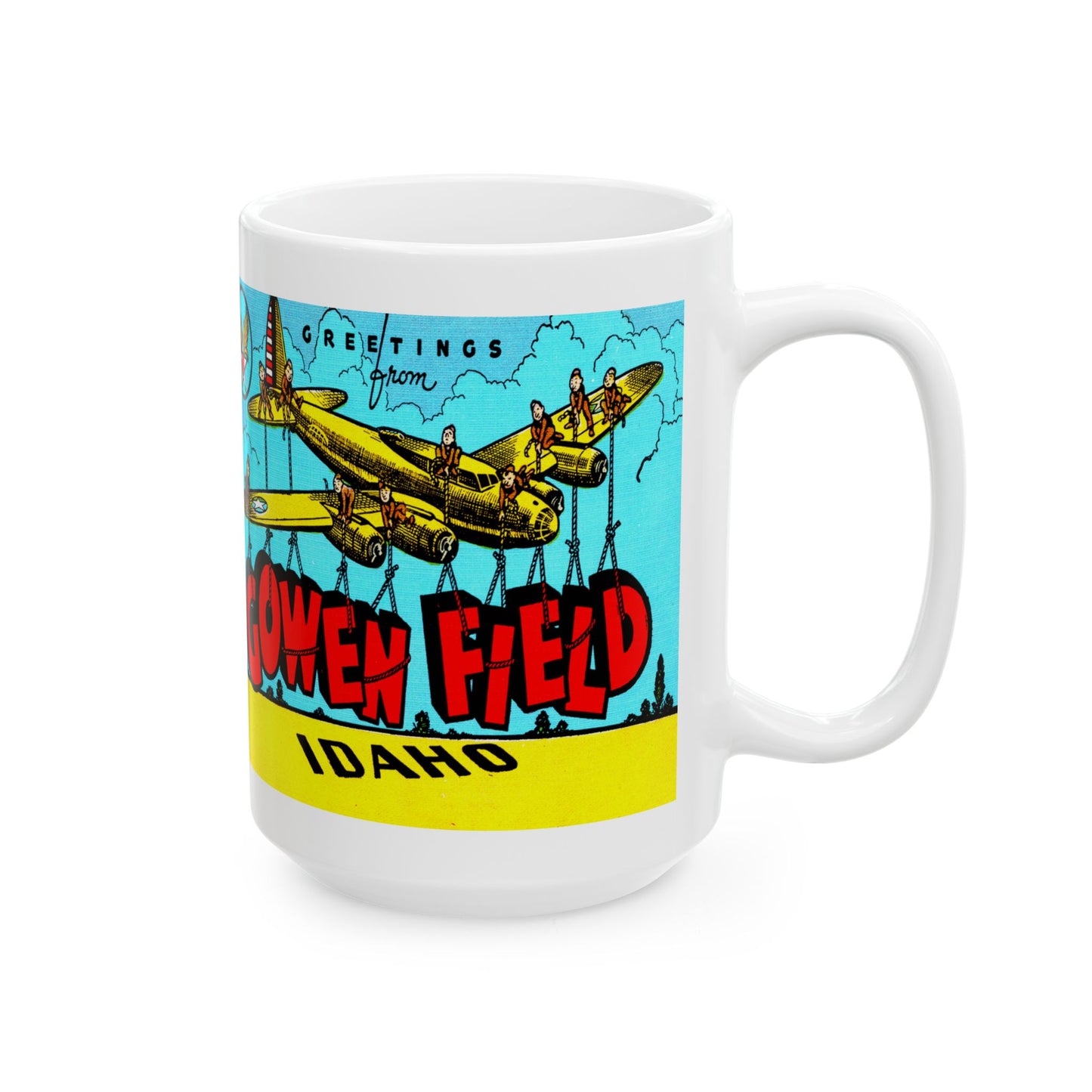 Memebly Vintage Greetings from Gowen Field ID Coffee Mug