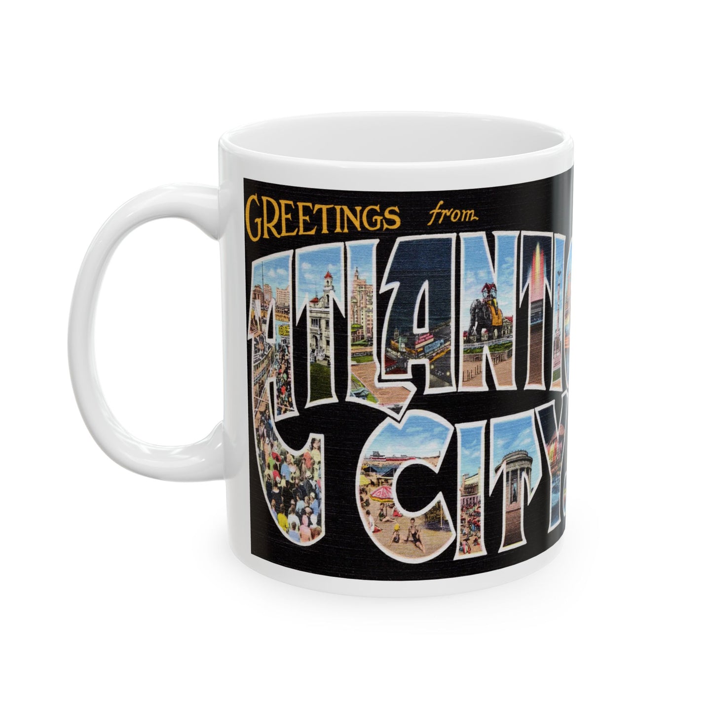 Memebly  Retro Attractions Greetings from Atlantic City NJ New Jersey Coffee Mug