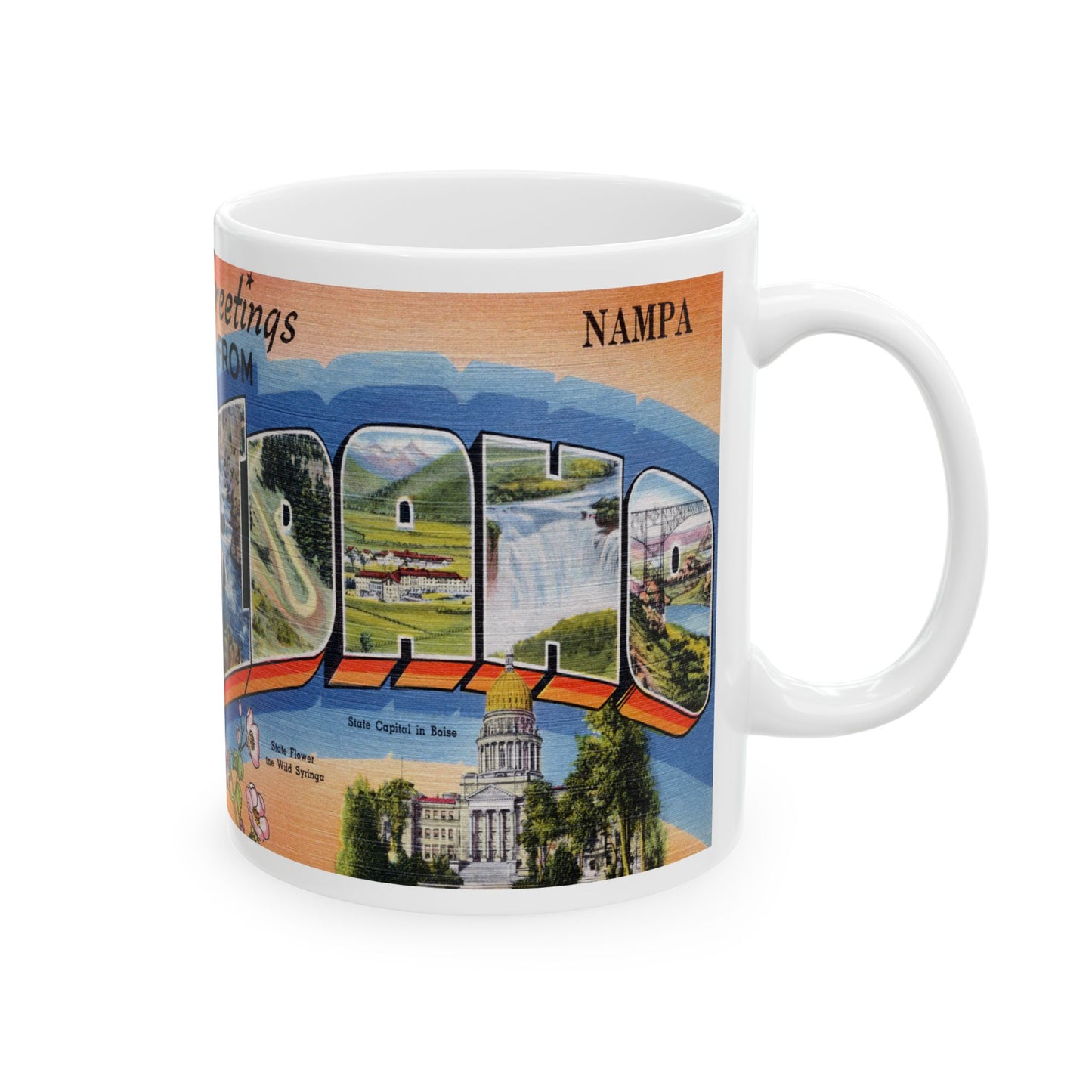 Memebly Vintage Greetings from Nampa ID Coffee Mug