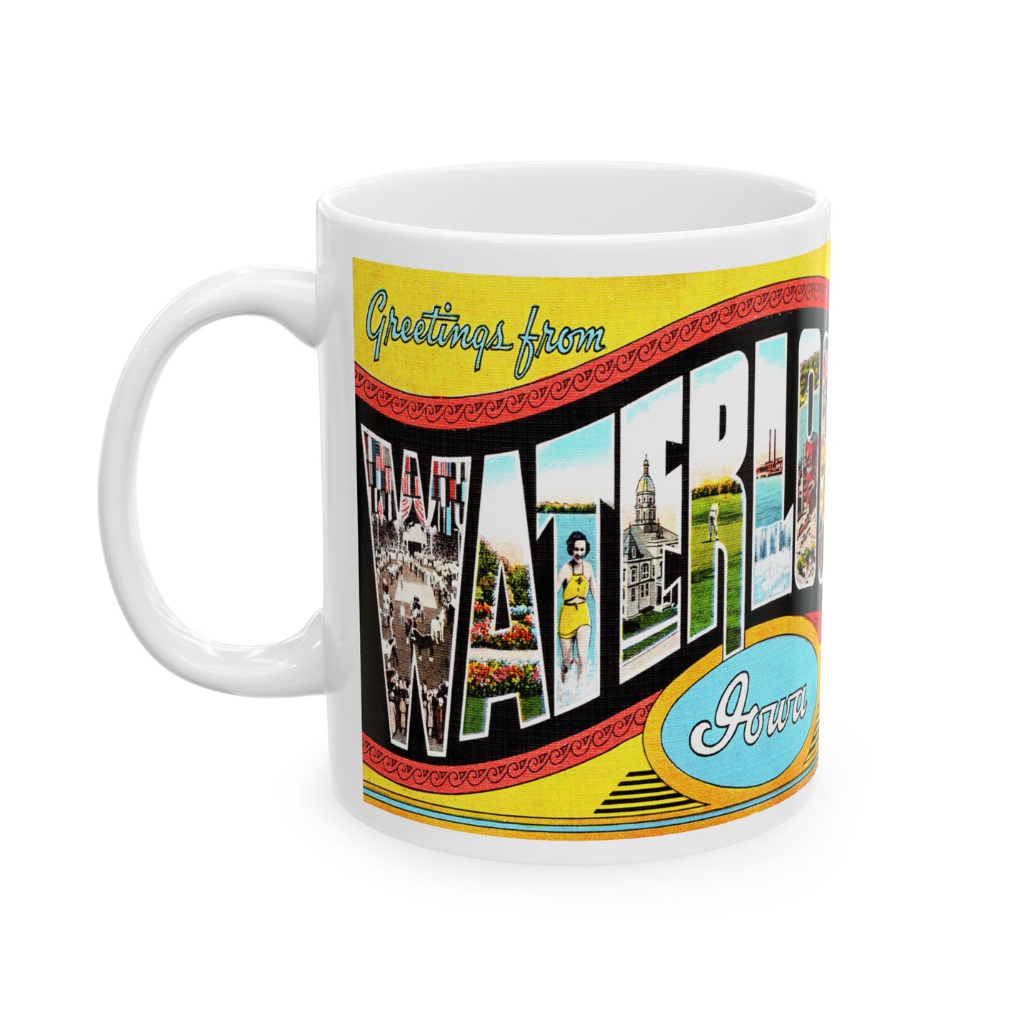 Memebly Vintage Greetings from Waterloo IA Coffee Mug