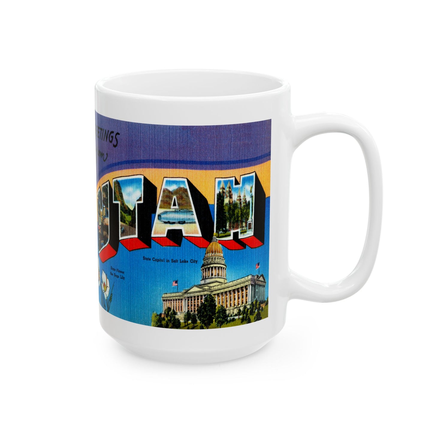 Memebly Retro Greetings from Utah UT Coffee Mug