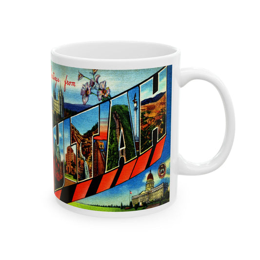 Memebly Colorful Vintage Greetings from Utah UT Coffee Mug