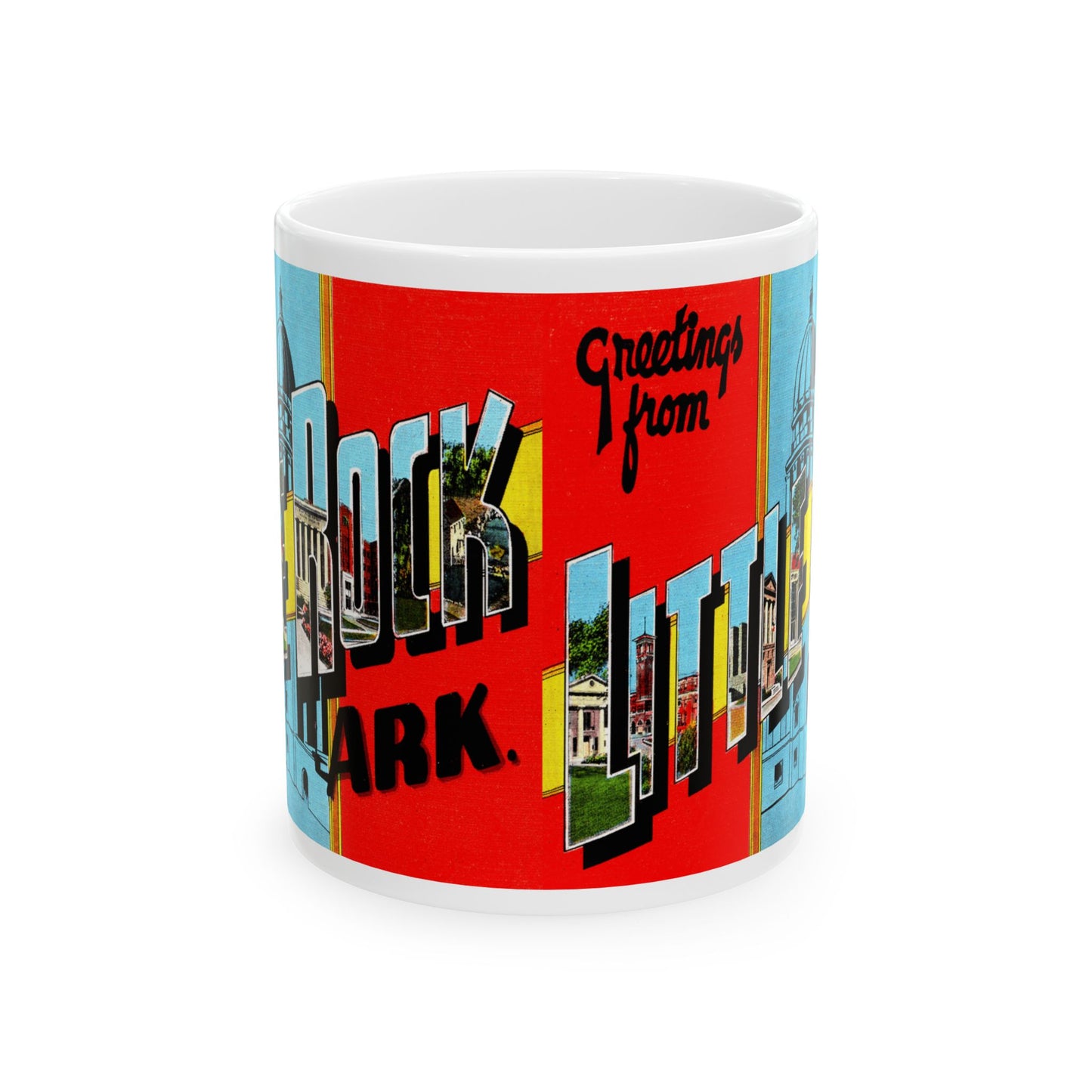 Memebly Vintage Greetings from Little Rock Capital  AR Arkansas Coffee Mug