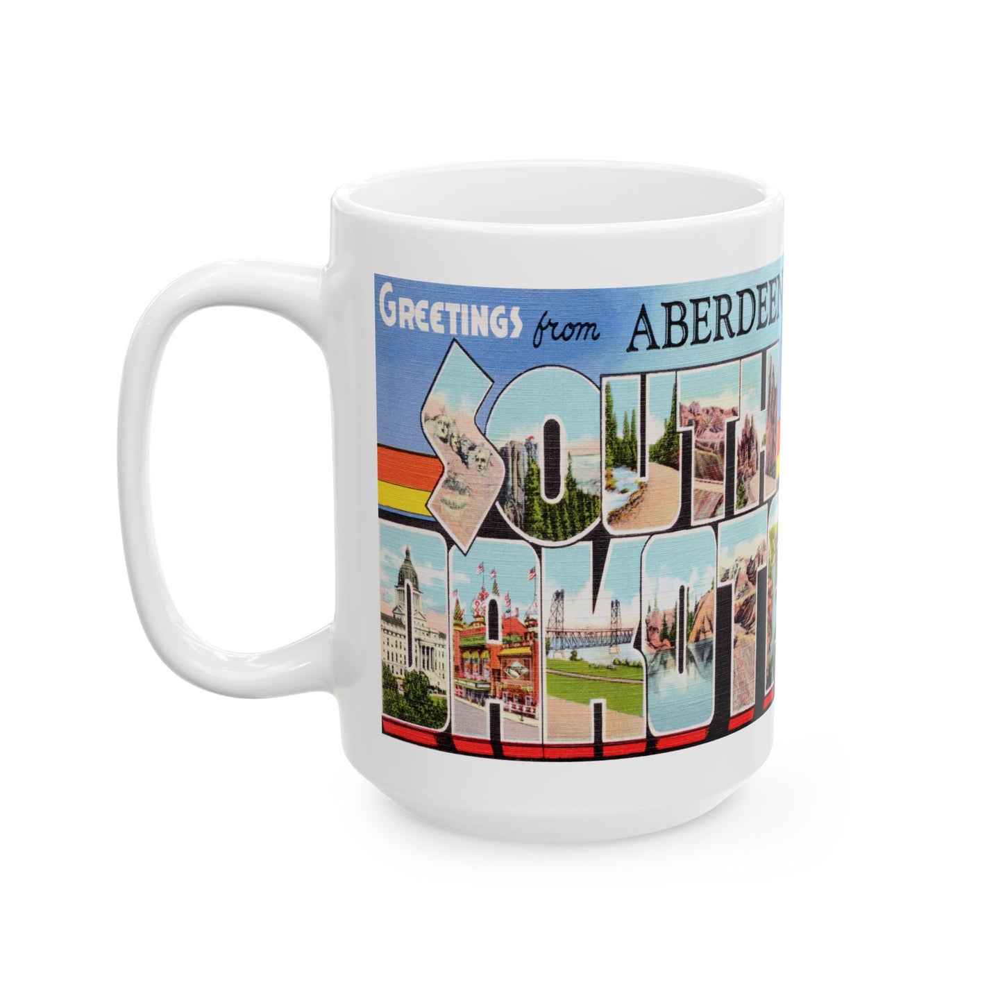 Memebly Retro Greetings from Aberdeen SD South Dakota Coffee Mug