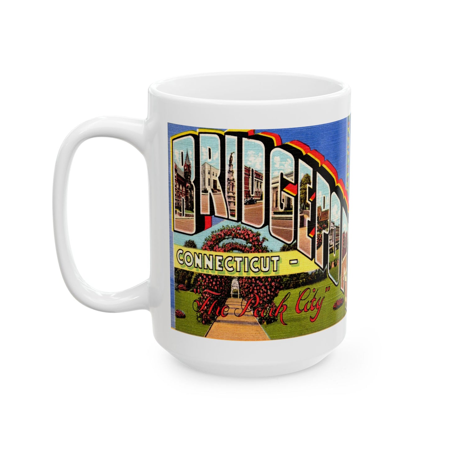 Memebly Retro Greetings Bridgeport CT Connecticut Coffee Mug