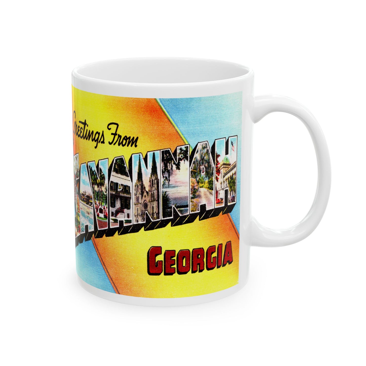 Memebly Vintage Greetings from Savannah GA Coffee Mug