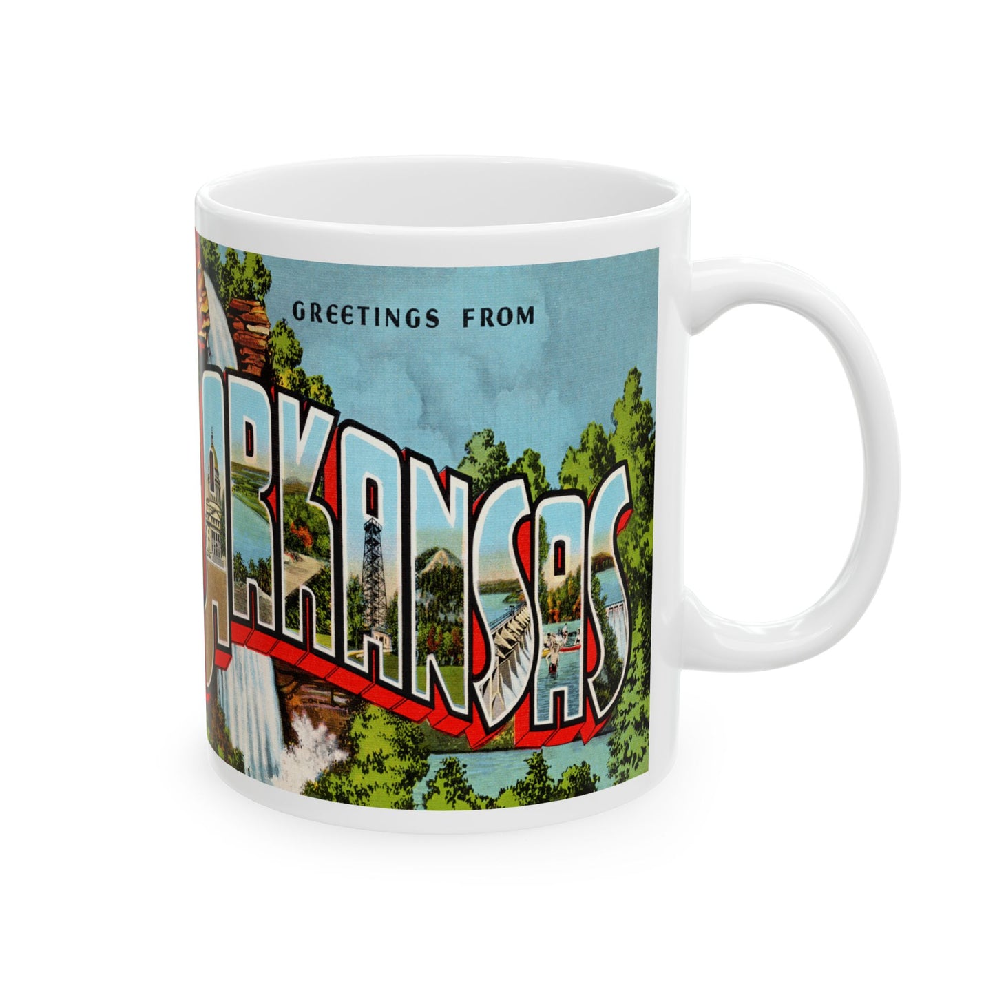 Memebly Scenic Greetings from Arkansas Coffee Mug