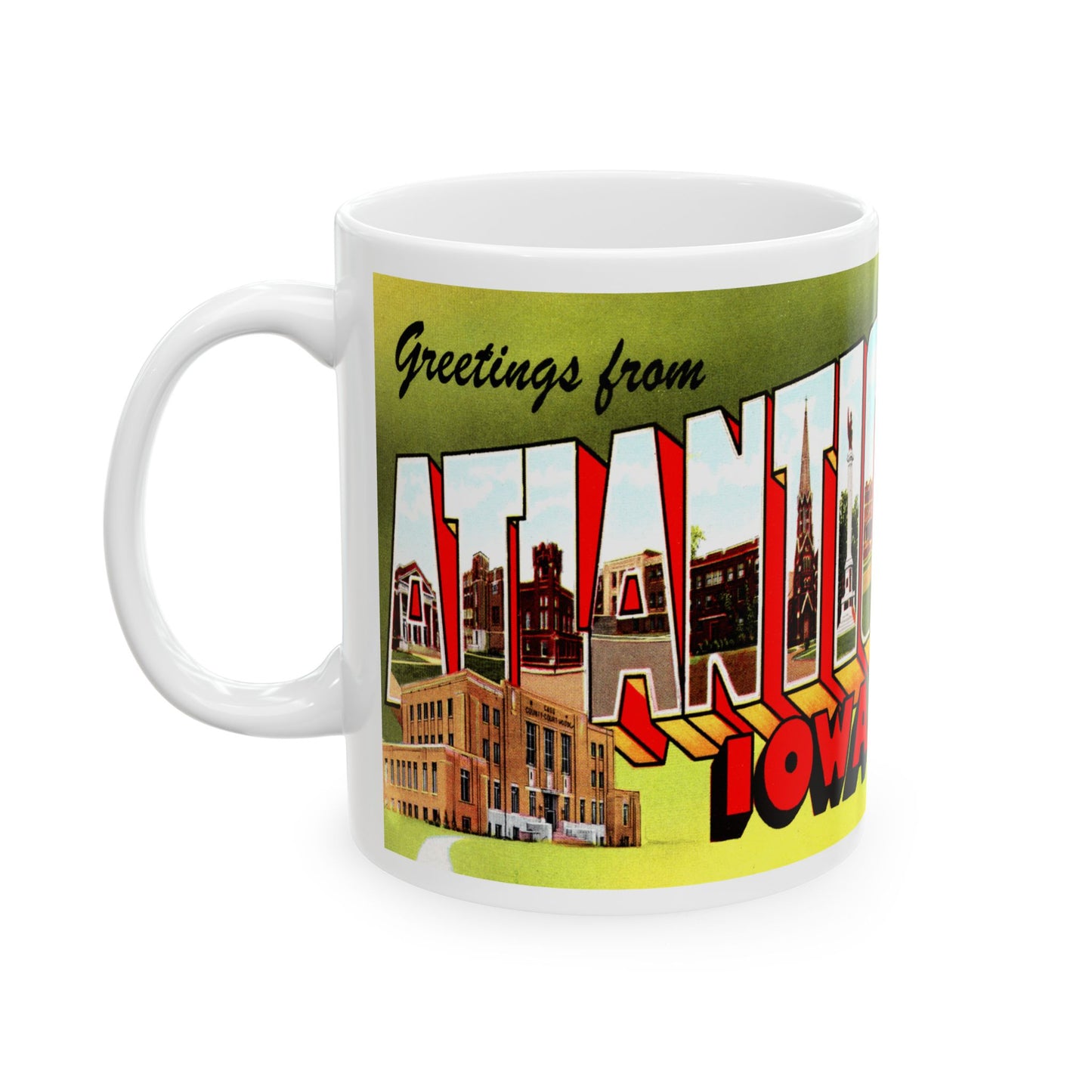 Memebly Vintage Greetings from Atlantic IA Coffee Mug