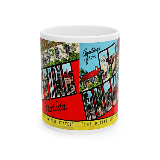 Memebly Colorful Vintage Greetings from Saint  St Augustine FL Florida Coffee Mug