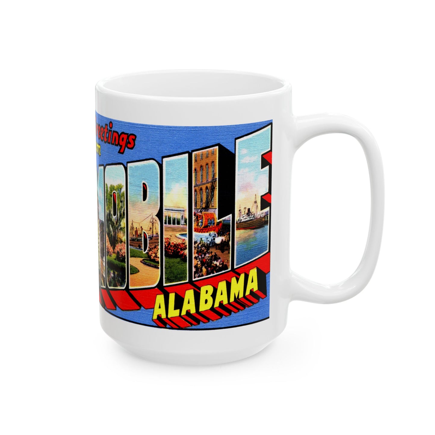 Memebly Vintage Greetings from Mobile AL Coffee Mug