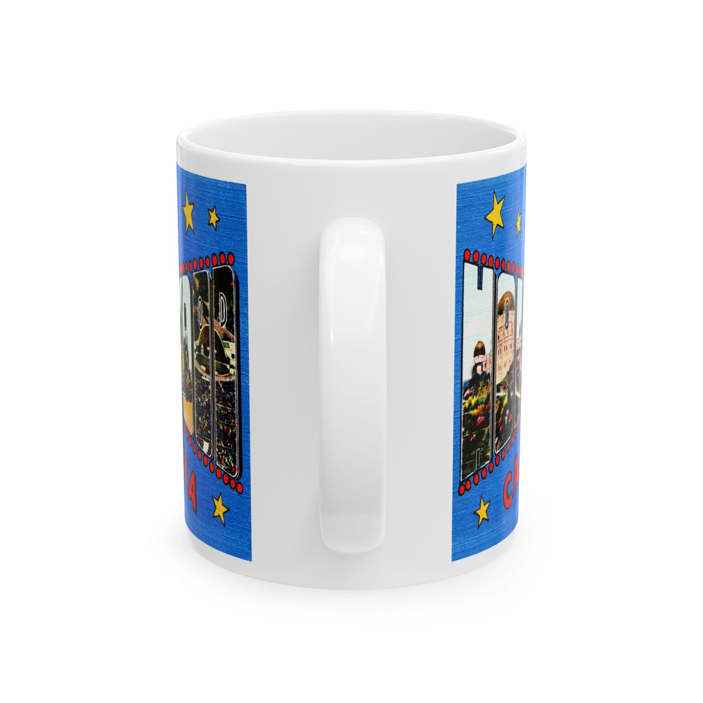 Memebly Colorful Greetings from Hollywood CA California Coffee Mug