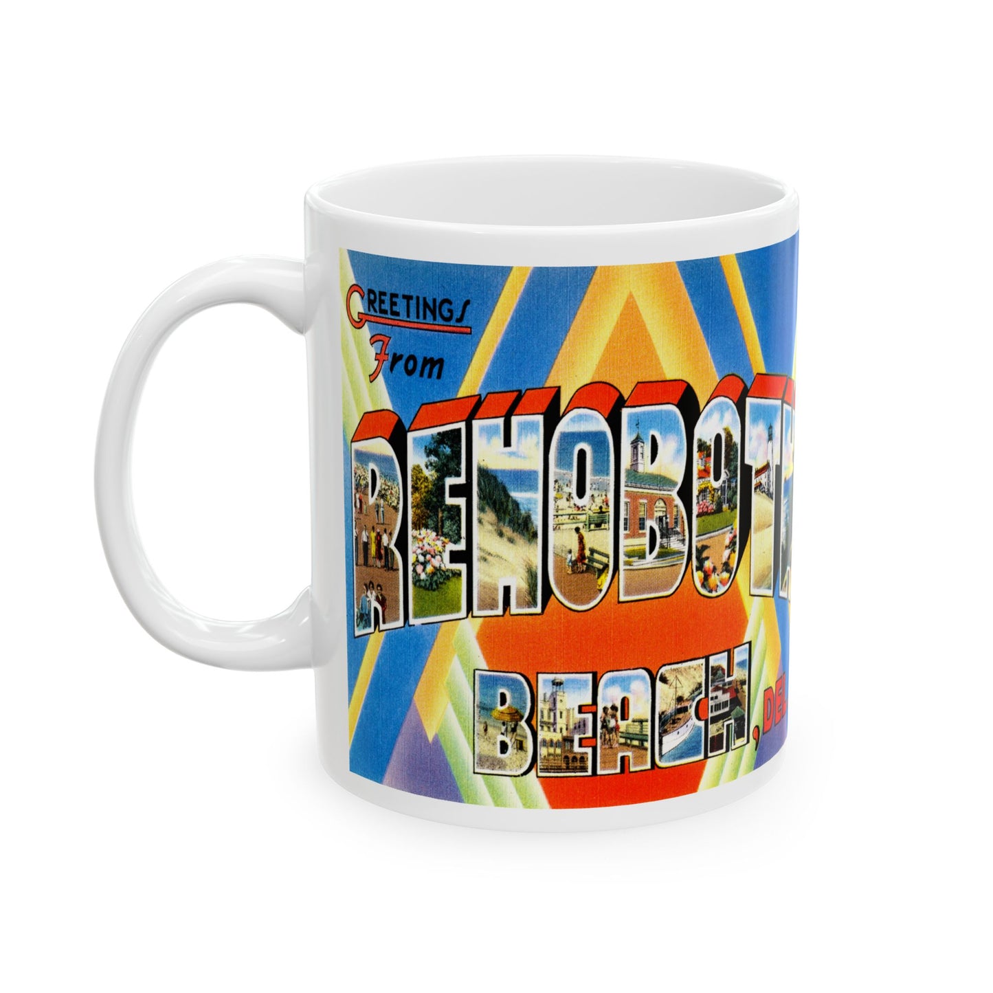 Memebly Vintage Greetings from Rehoboth DE Delaware Coffee Mug