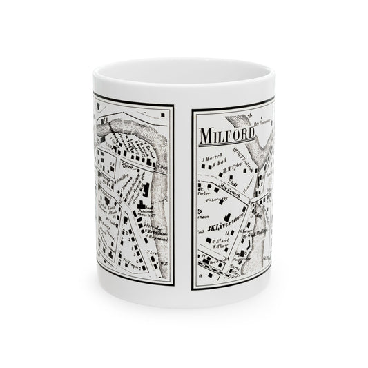 Memebly Vintage Milford Connecticut CT Map Coffee Mug