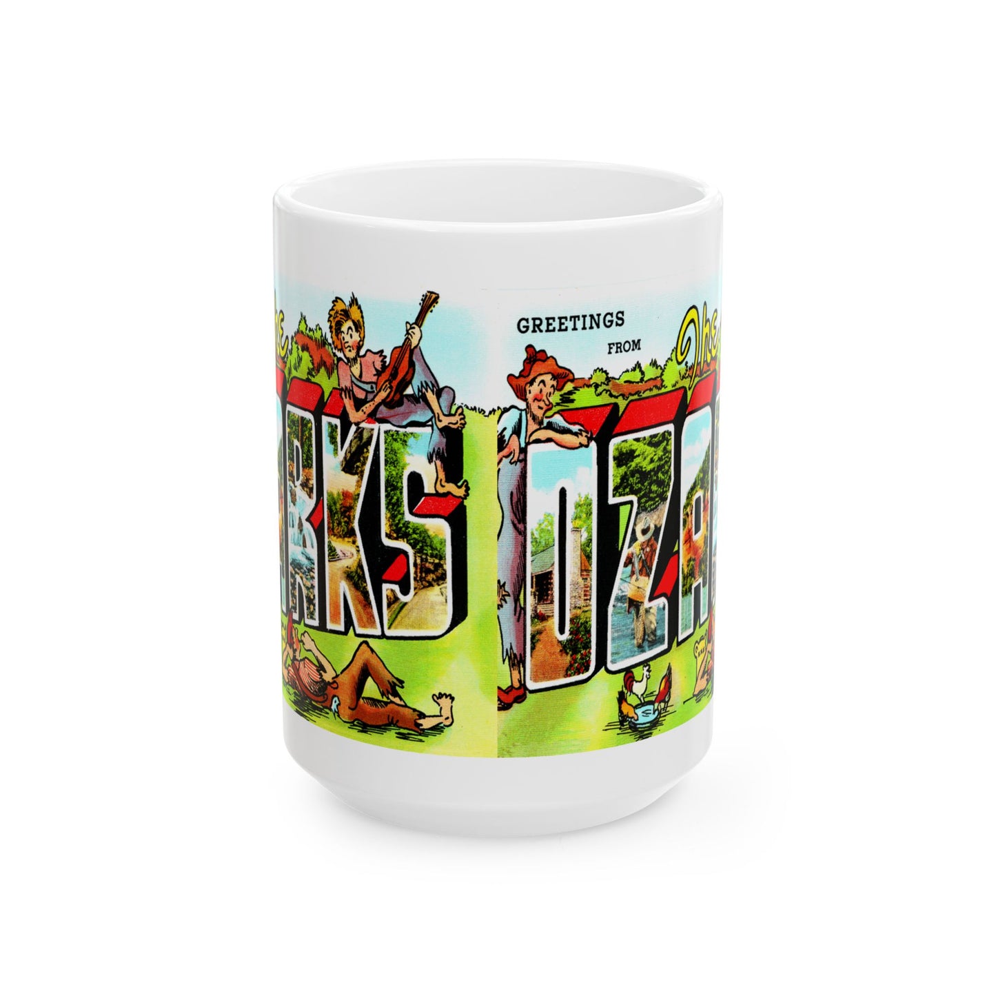 Memebly Vintage Greetings from the Ozarks Arkansas Coffee Mug