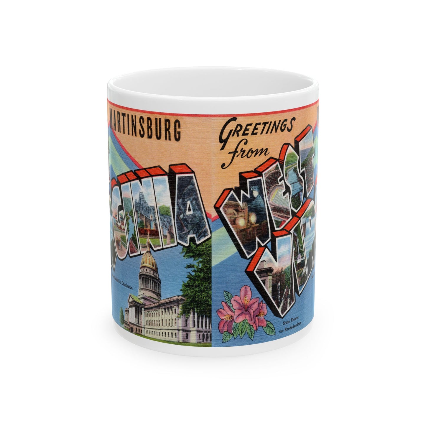 Memebly Vintage Greetings from Martinsburg WV West Virginia Coffee Mug