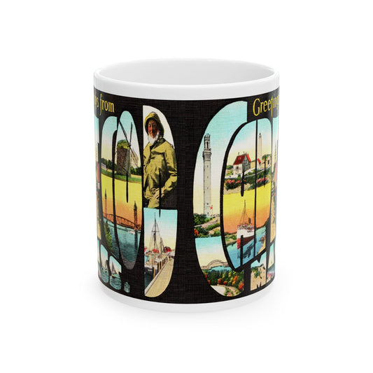 Memebly Scenic Vintage Greetings from Cape Cod MA Massachusetts Coffee Mug