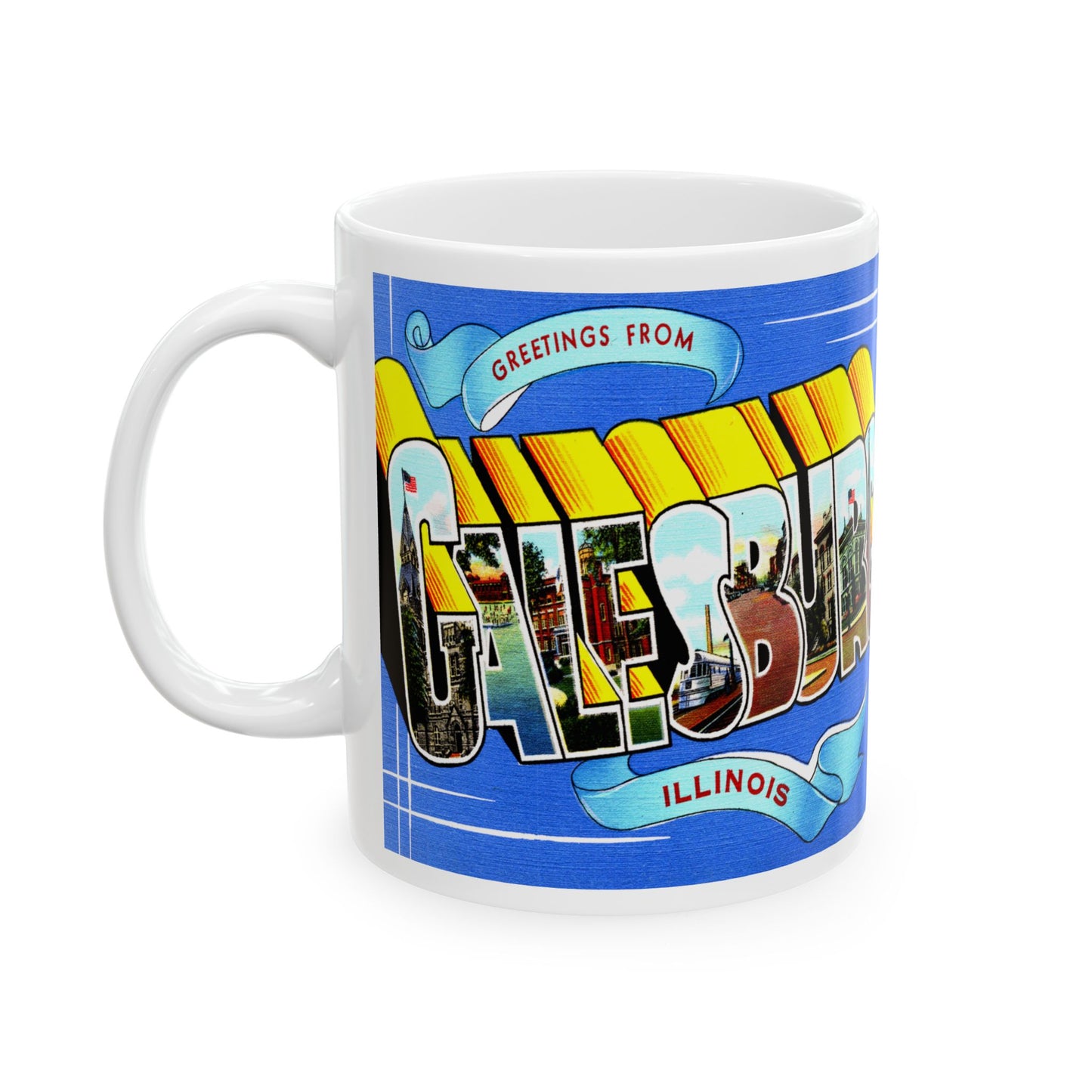 Memebly Retro Greetings from Galesburg IL Coffee Mug