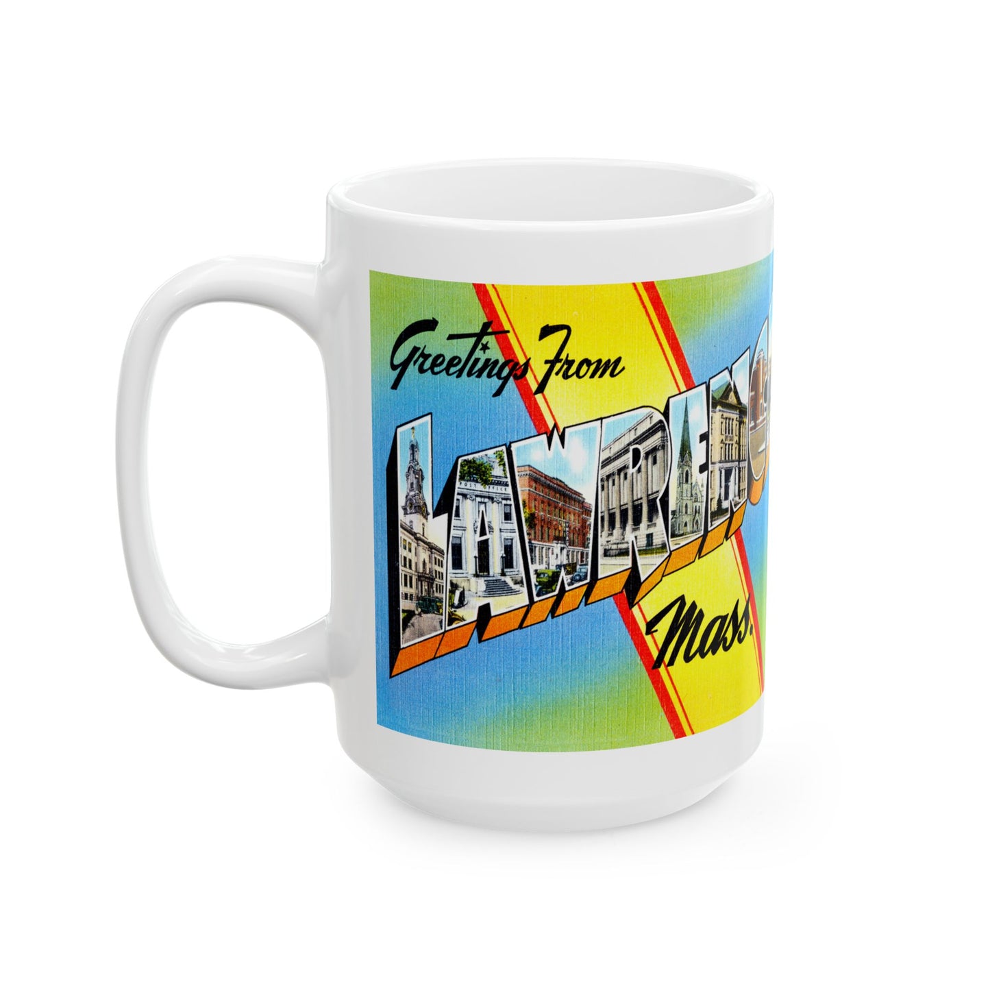 Memebly Retro Greetings from Lawrence MA Massachusetts Coffee Mug