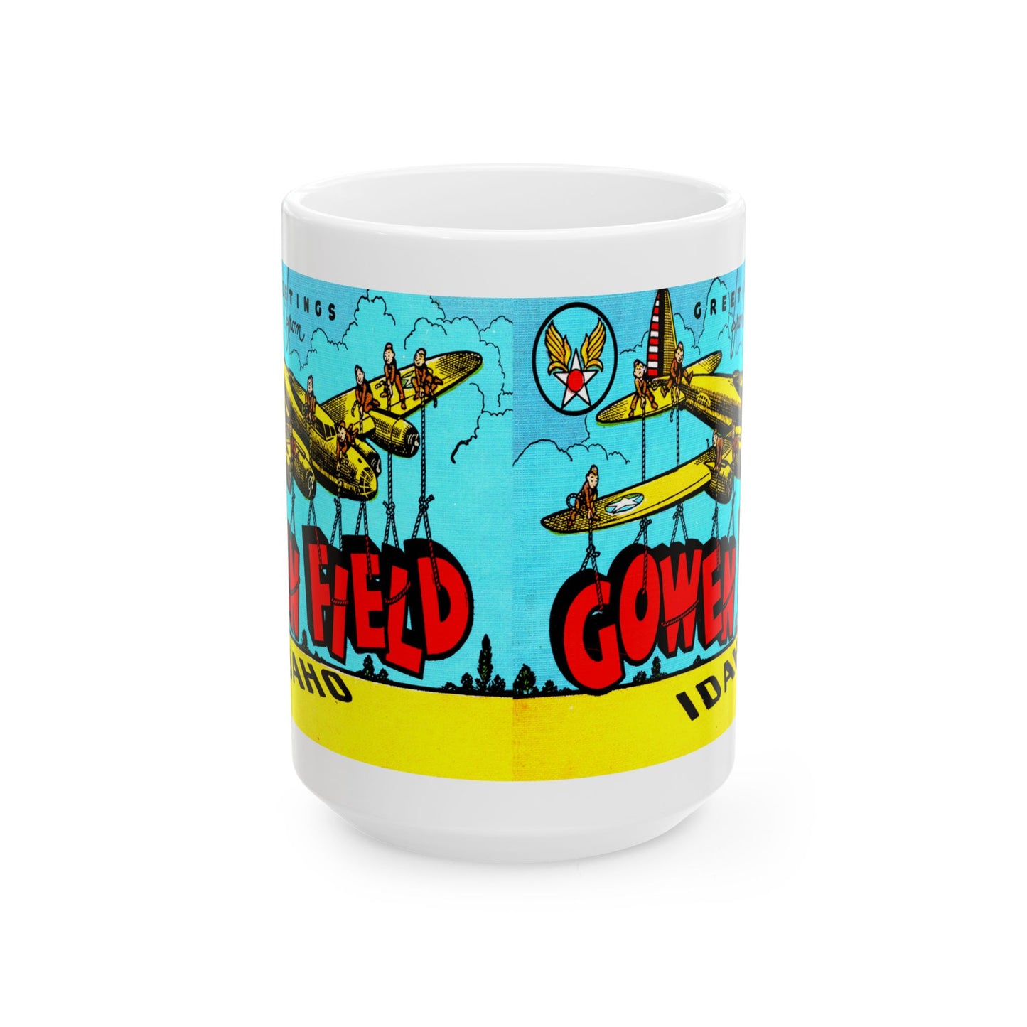 Memebly Vintage Greetings from Gowen Field ID Coffee Mug