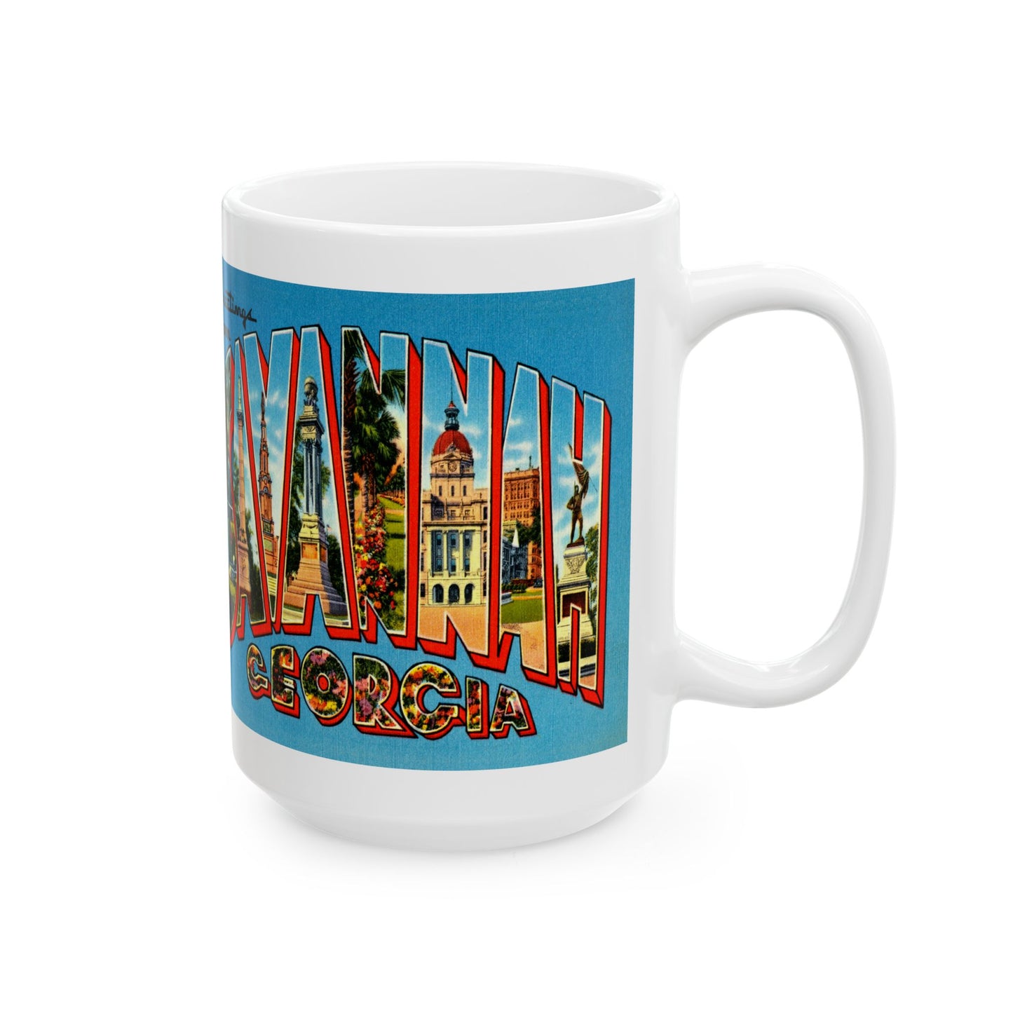 Memebly Retro Greetings from Savannah GA Coffee Mug