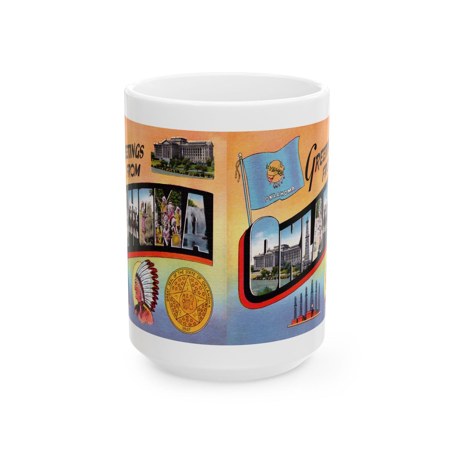 Memebly Scenic Vintage Greetings from Oklahoma OK Coffee Mug