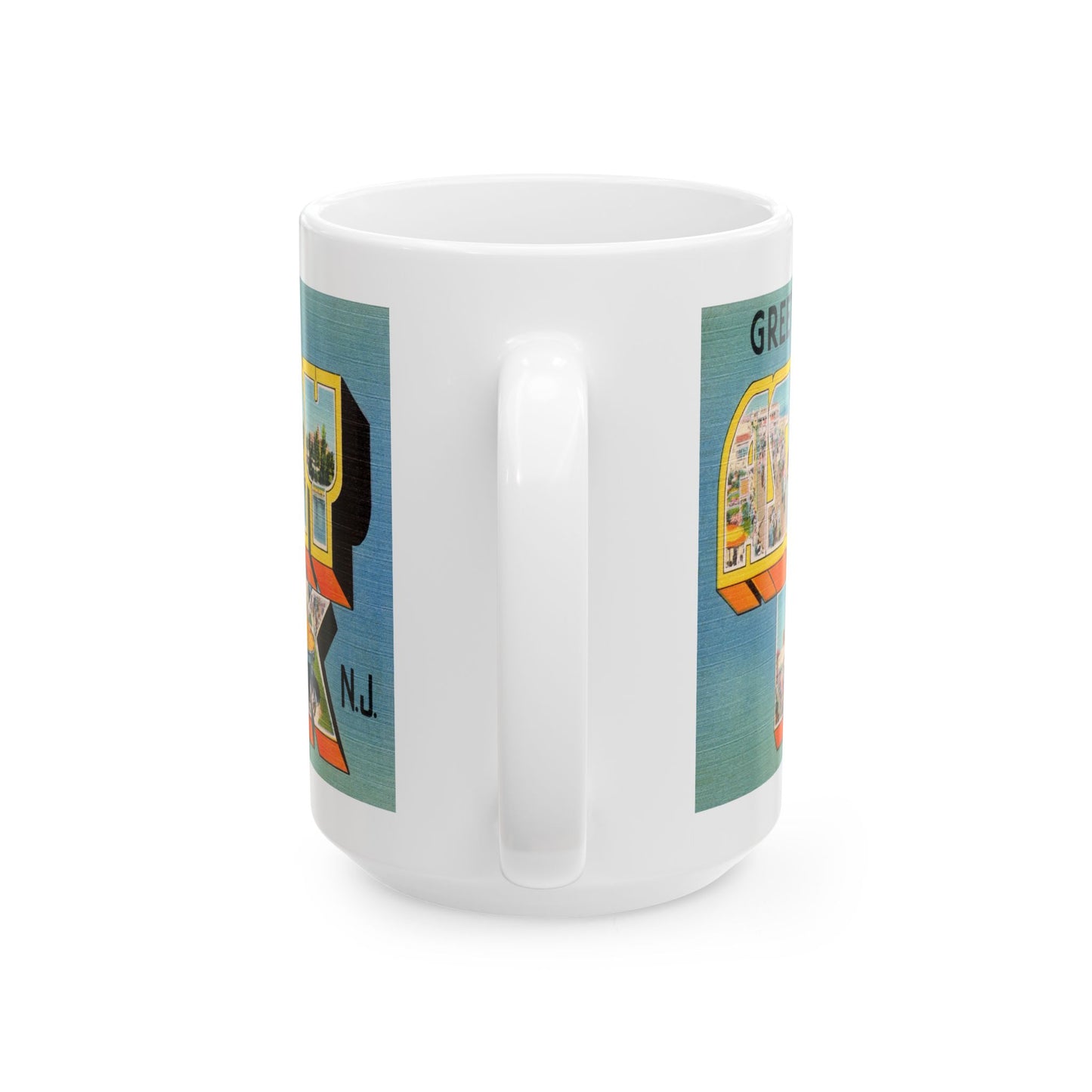 Memebly Vintage Retro Greetings from Asbury Park NJ New Jersey Coffee Mug