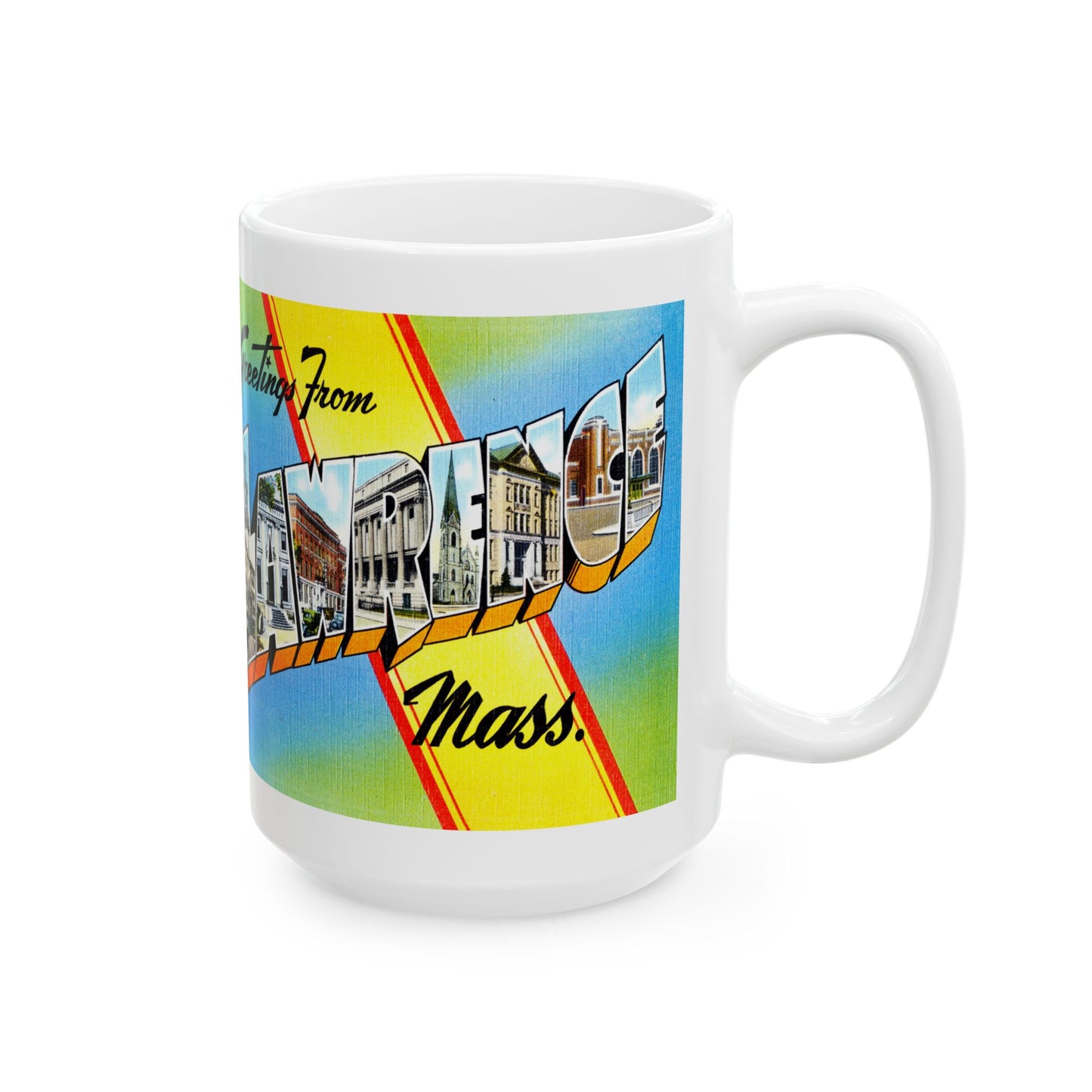 Memebly Retro Greetings from Lawrence MA Massachusetts Coffee Mug