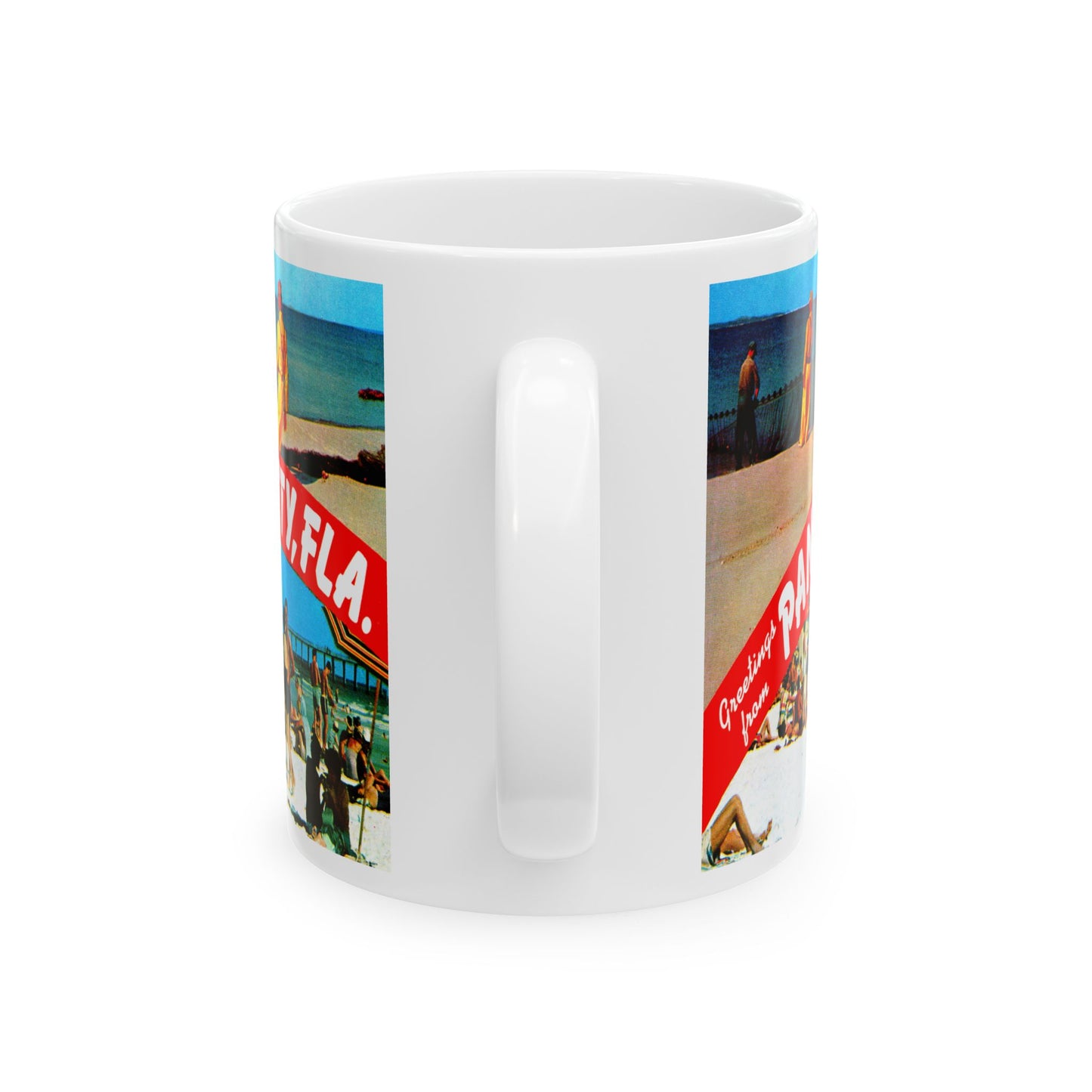 Memebly Retro 1950s Greetings from Panama City FL Florida Coffee Mug