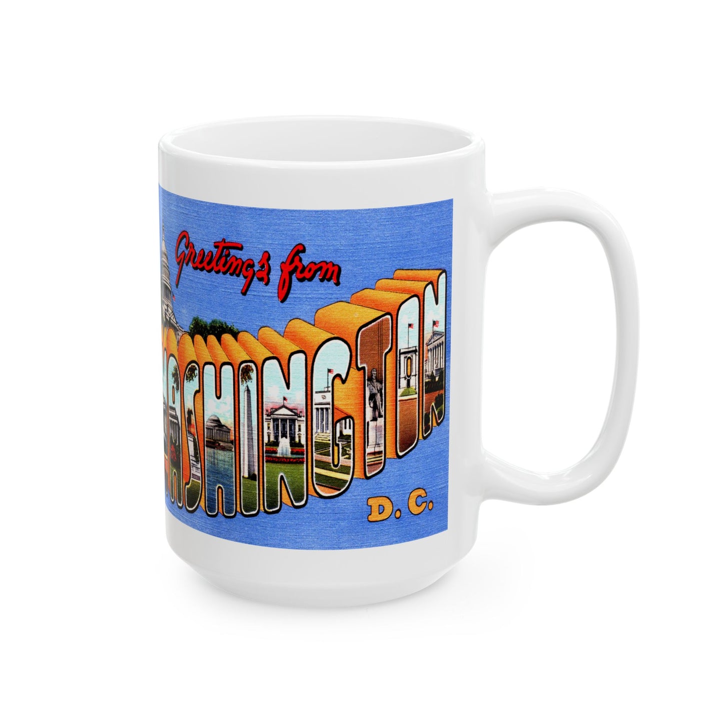 Memebly Vintage Greetings from Washington DC  Coffee Mug