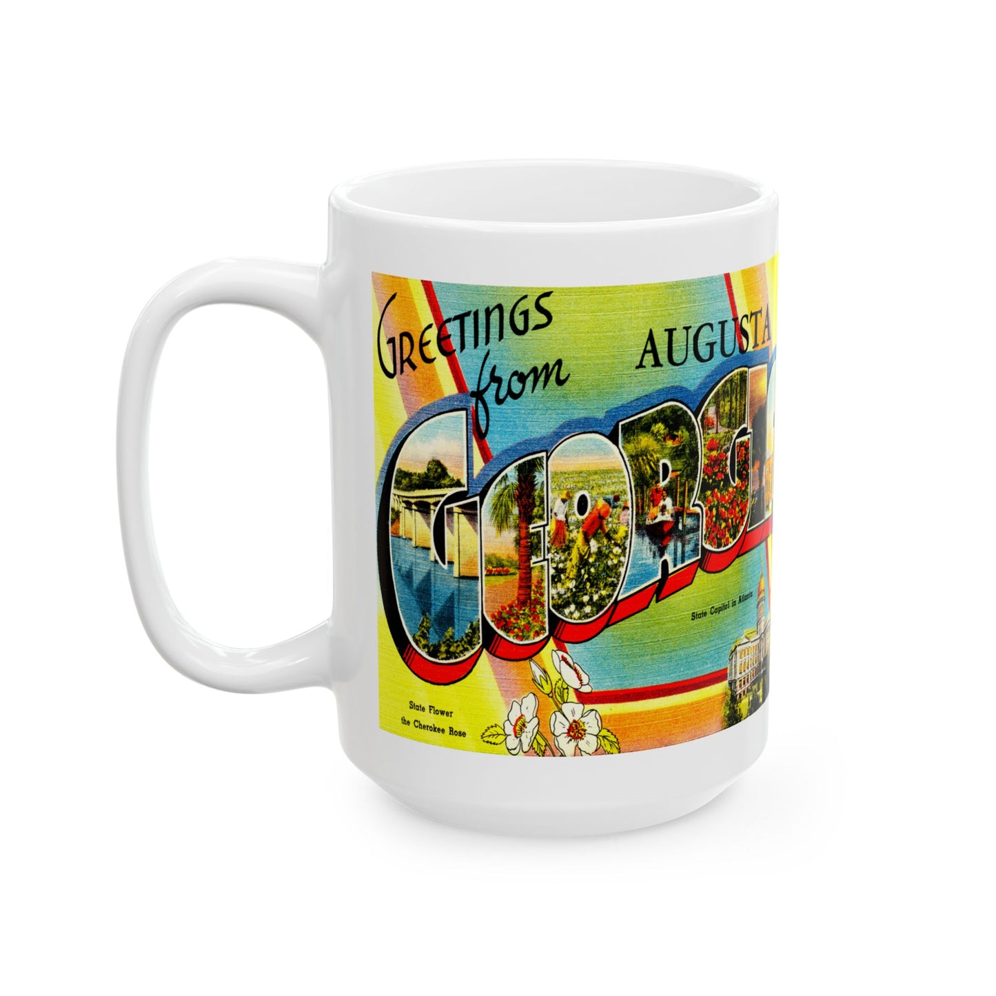 Memebly Pastel Vintage Greetings from Agusta GA Coffee Mug