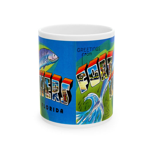 Memebly Vintage Greetings from Fort Myers FL Florida Coffee Mug