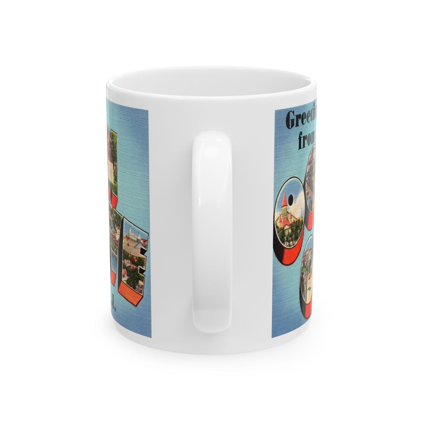 Memebly Scenic Retro Greetings from Ocean Grove NJ New Jersey Coffee Mug