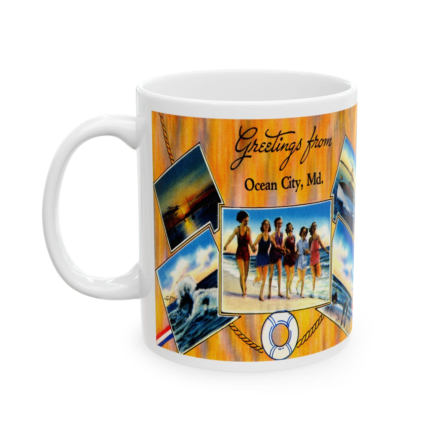 Memebly Retro  Greetings from Ocean City MD Maryland Coffee Mug