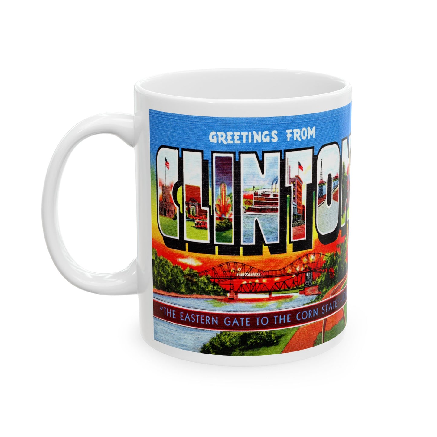 Memebly Vintage Greetings from Clinton IA Coffee Mug