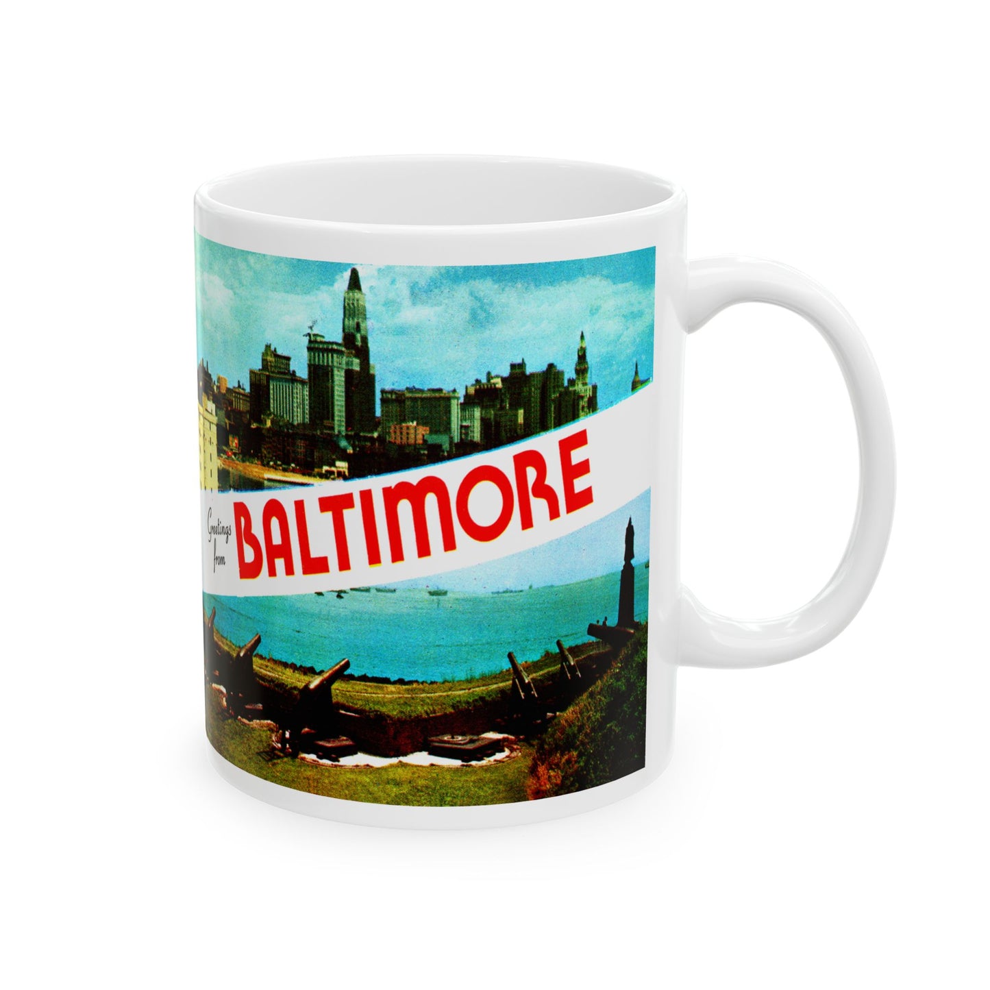 Memebly  1950s Greetings from Baltimore MD Maryland Coffee Mug