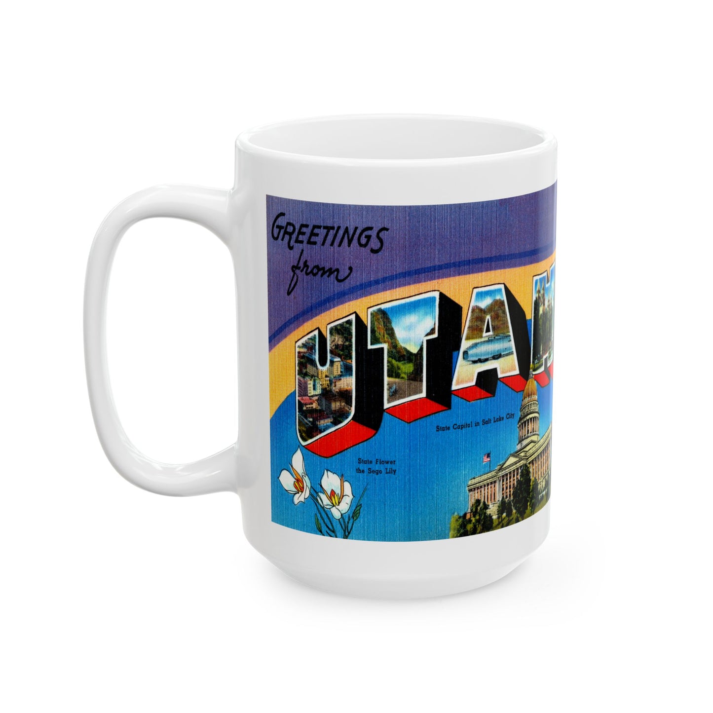 Memebly Retro Greetings from Utah UT Coffee Mug