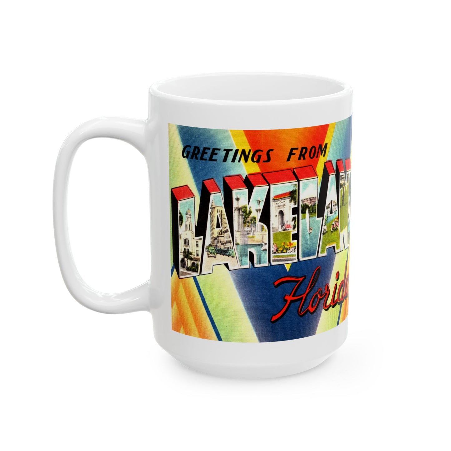 Memebly Retro Greetings from Lakeland FL Florida Coffee Mug