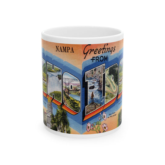 Memebly Vintage Greetings from Nampa ID Coffee Mug