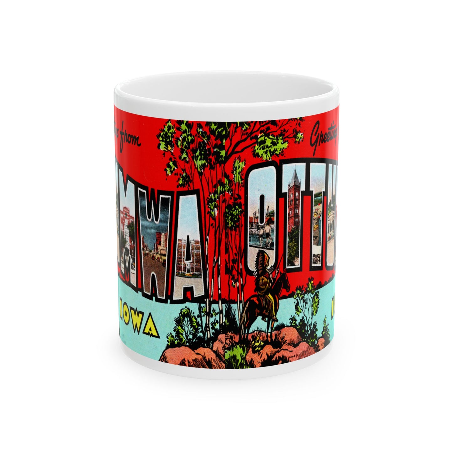 Memebly Vintage Greetings from Ottumwa IA Coffee Mug