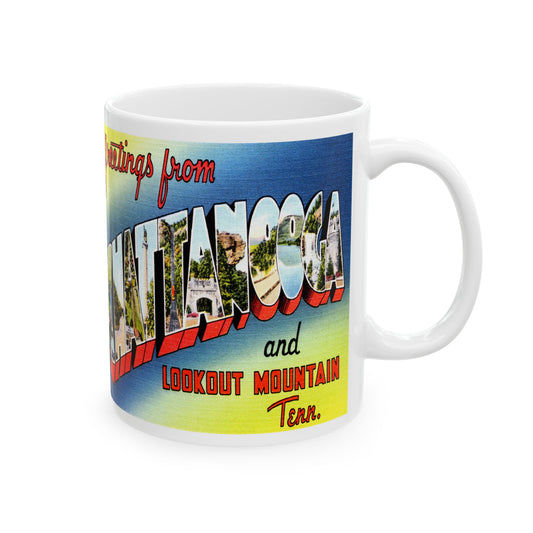 Memebly Vintage Greetings from Chattanooga TN Tennessee Coffee Mug