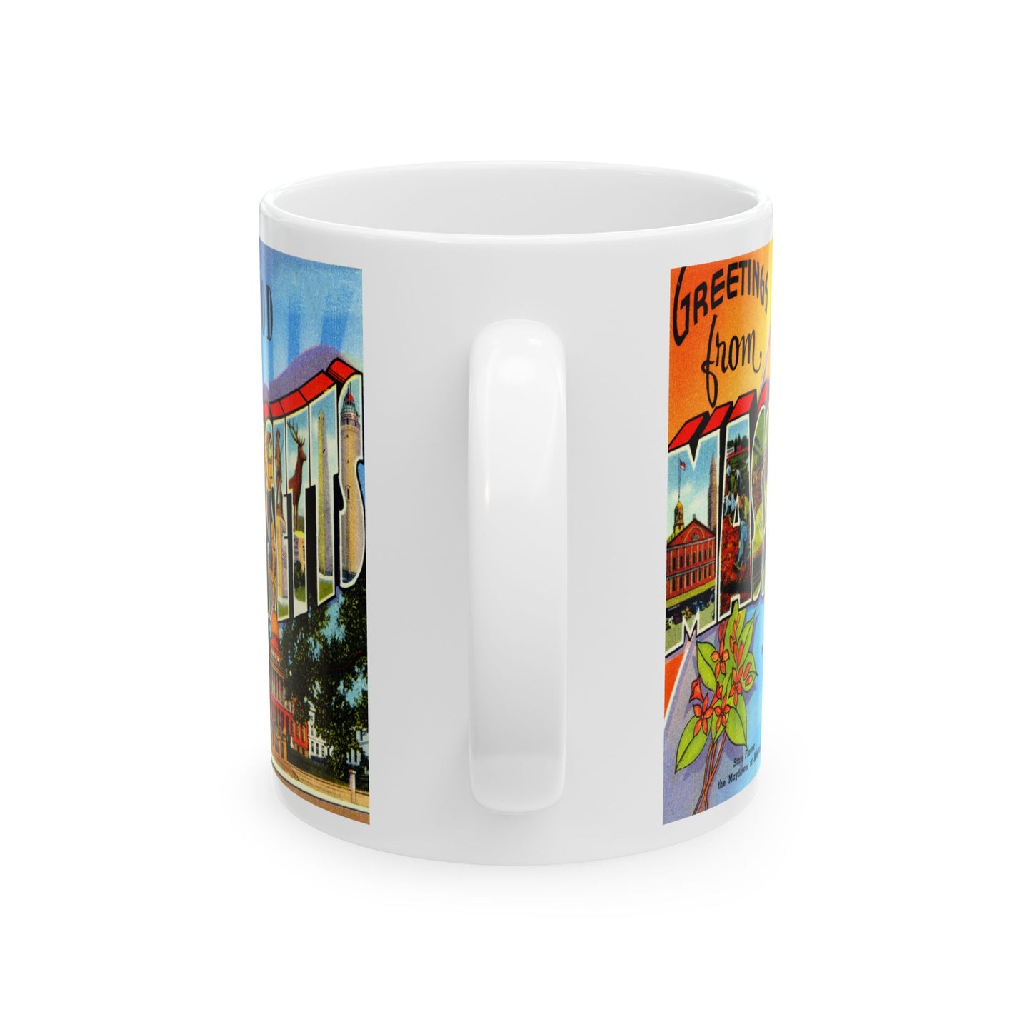 Memebly Retro Greetings from Cape Cod MA Massachusetts Coffee Mug