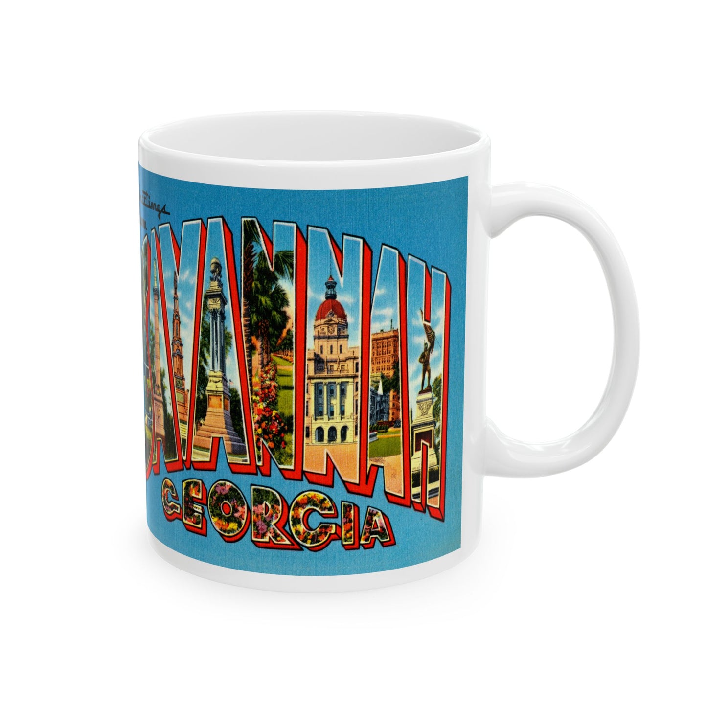 Memebly Retro Greetings from Savannah GA Coffee Mug