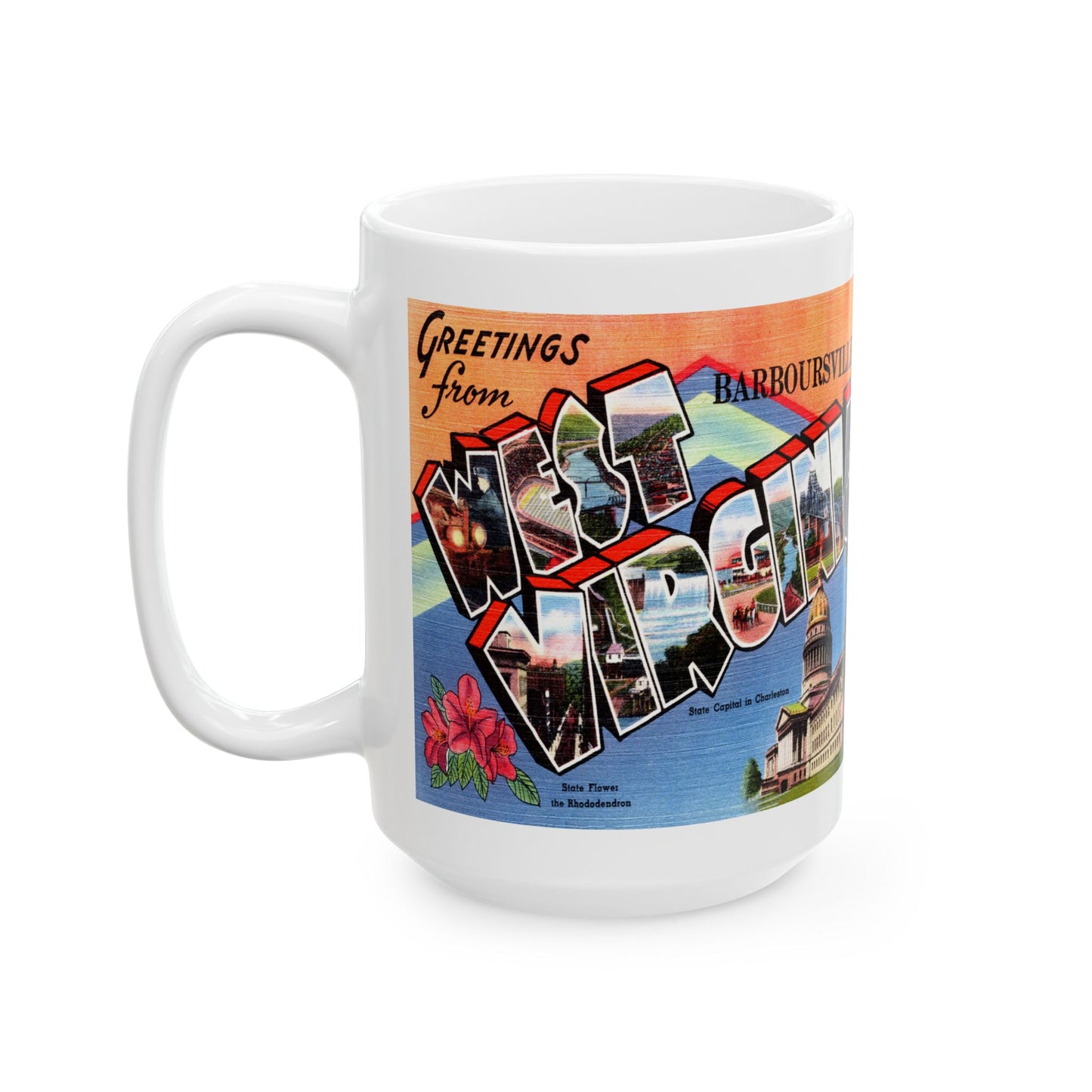 Memebly Vintage Greetings from Barboursville WV West Virginia Coffee Mug