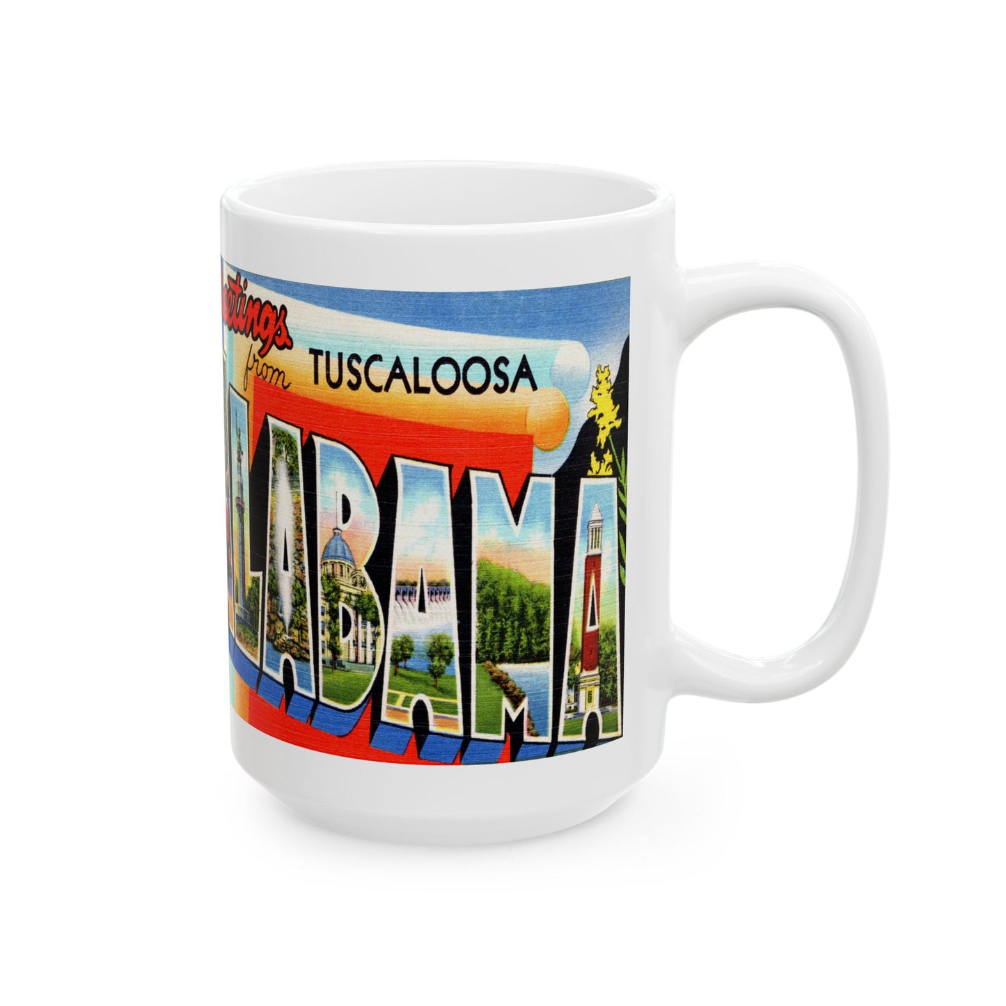 Memebly Vintage Greetings from Tuscaloosa AL Coffee Mug