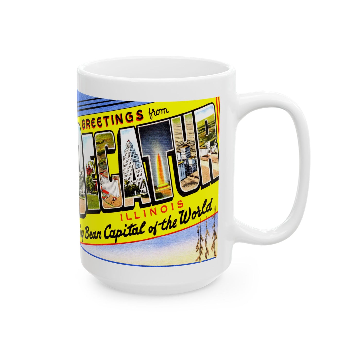 Memebly Vintage Greetings from Decatur IL Coffee Mug