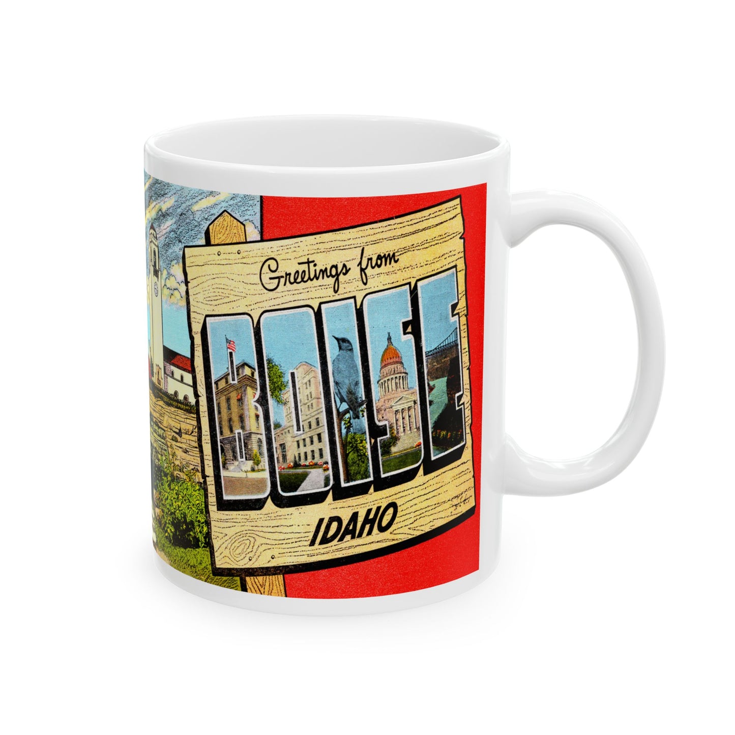 Memebly Vintage Greetings from Boise ID Coffee Mug