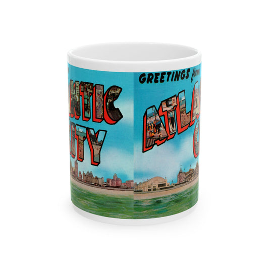 Memebly Retro 1950s Greetings from Atlantic City NJ New Jersey Coffee Mug