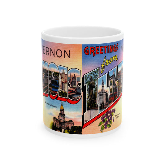 Memebly Vintage Greetings from Vernon IL Mug